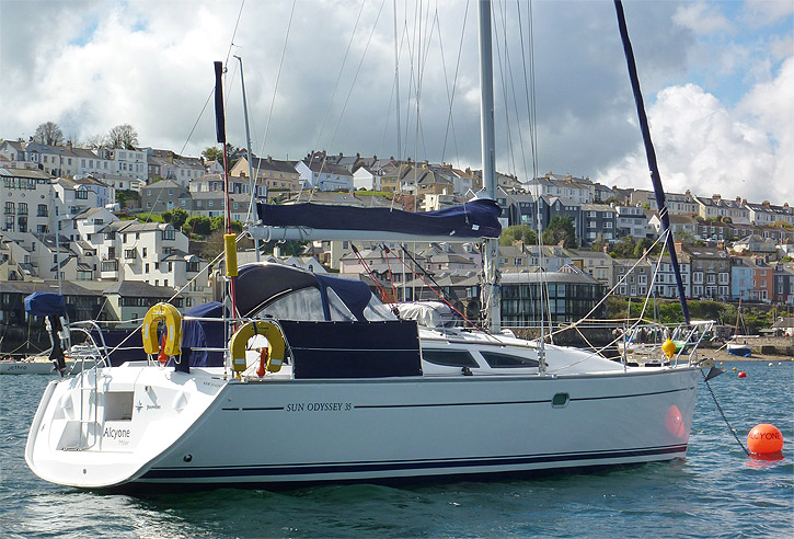 Yacht afloat